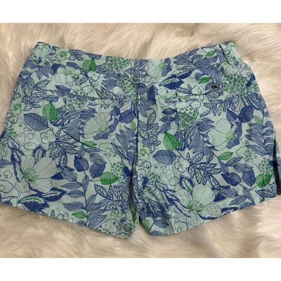 Vineyard Vines floral bird print shorts 8 - Picture 1 of 6